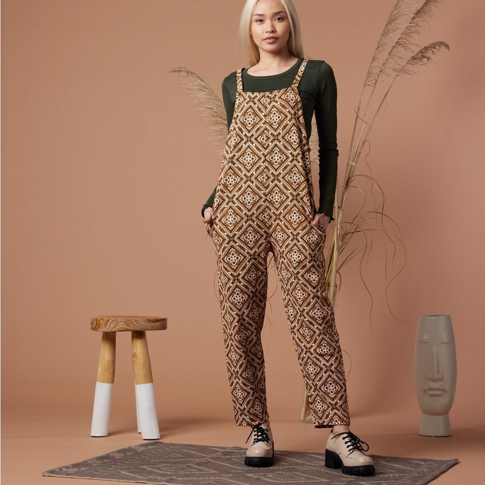 🆕FREE PEOPLE Known Supply “Cadence” Knit Overalls, Size Small